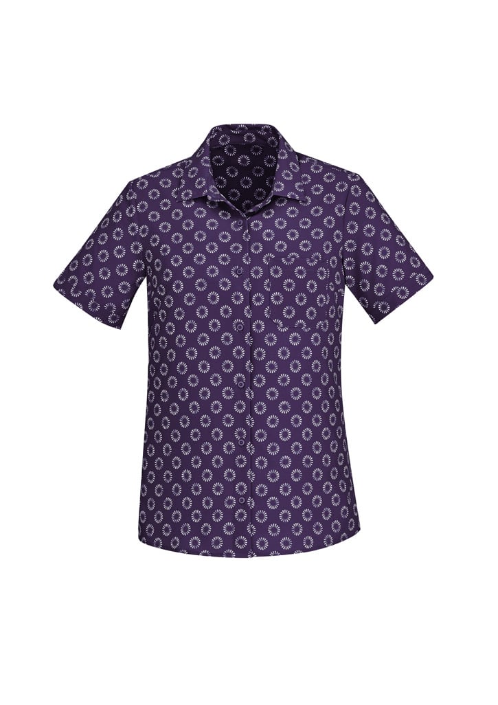 Womens Florence Daisy Print Short Sleeve Shirt - CS948LS Image 