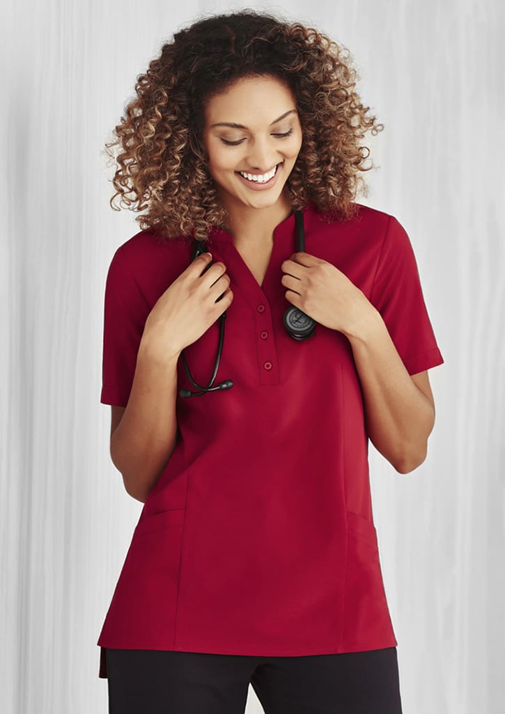 Womens Florence Plain Tunic - CS949LS Image Cherry