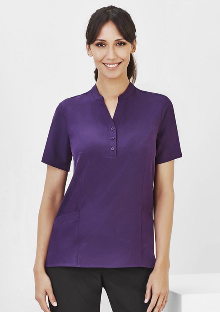 Womens Florence Plain Tunic - CS949LS Image Purple