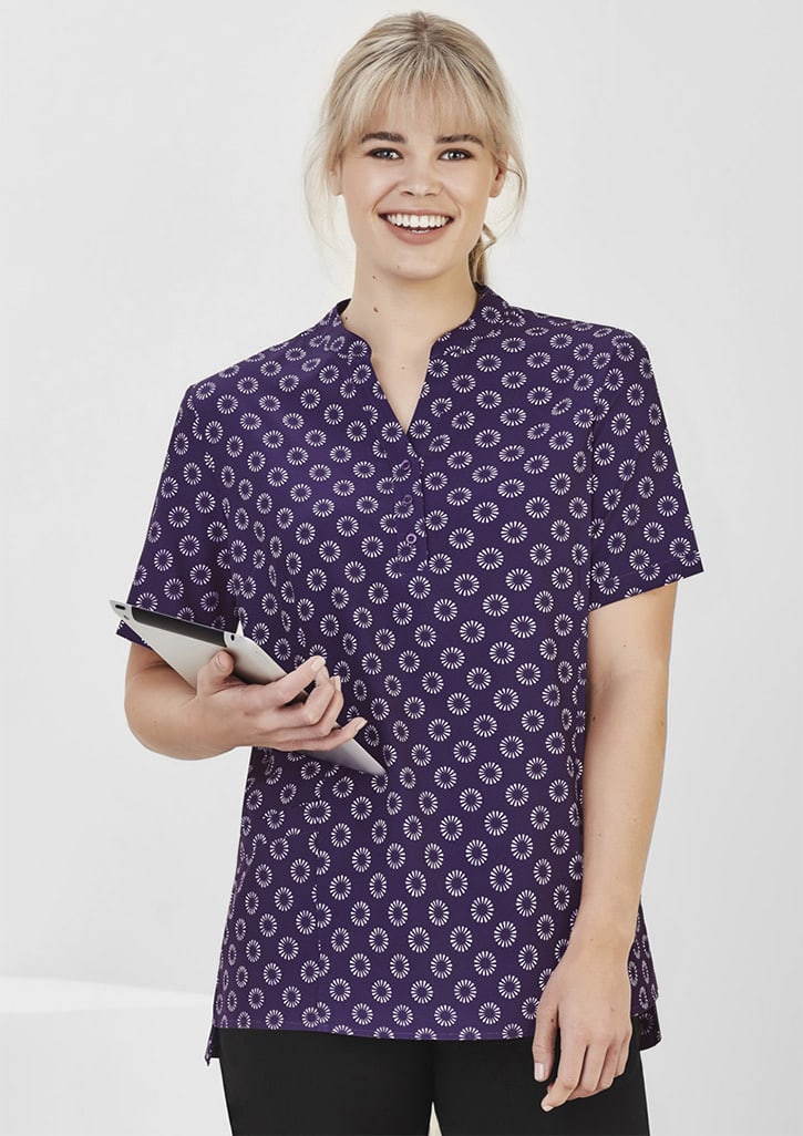 Womens Florence Daisy Print Tunic - CS950LS Image Purple