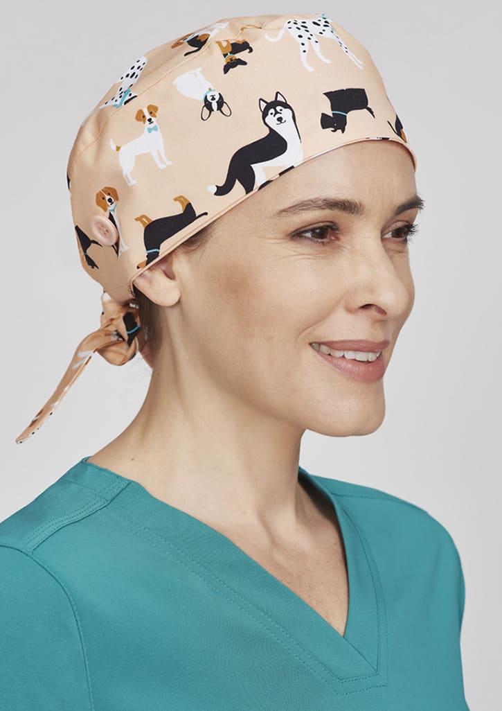 Unisex Printed Scrub Cap - CSC245U Image Puppies