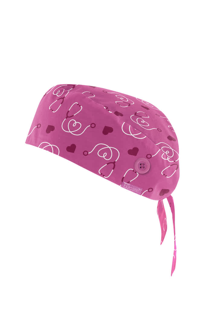 Unisex Pink Printed Scrub Cap FA-CSC246U