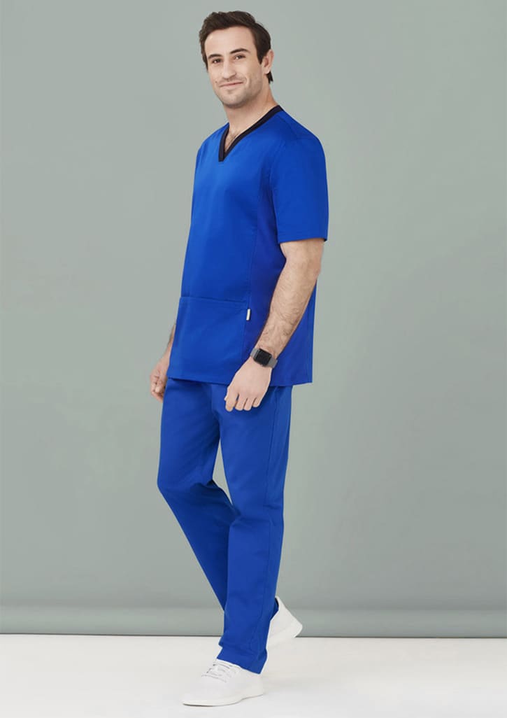 Mens Riley Straight Leg Scrub Pant - CSP047ML Image Electric Blue