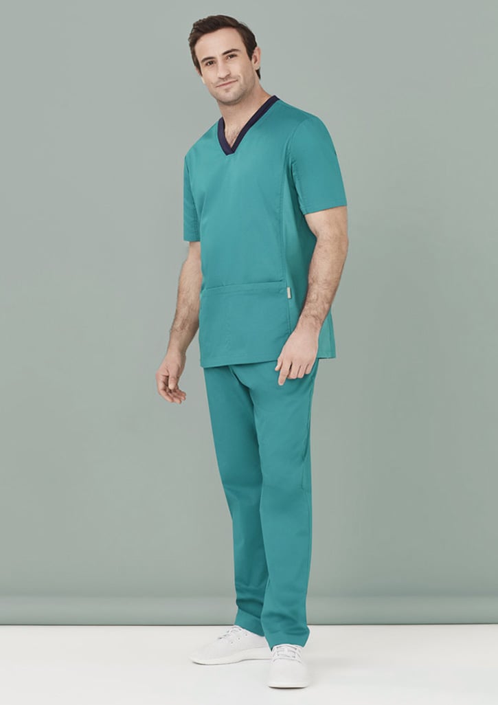 Mens Riley Straight Leg Scrub Pant - CSP047ML Image Teal