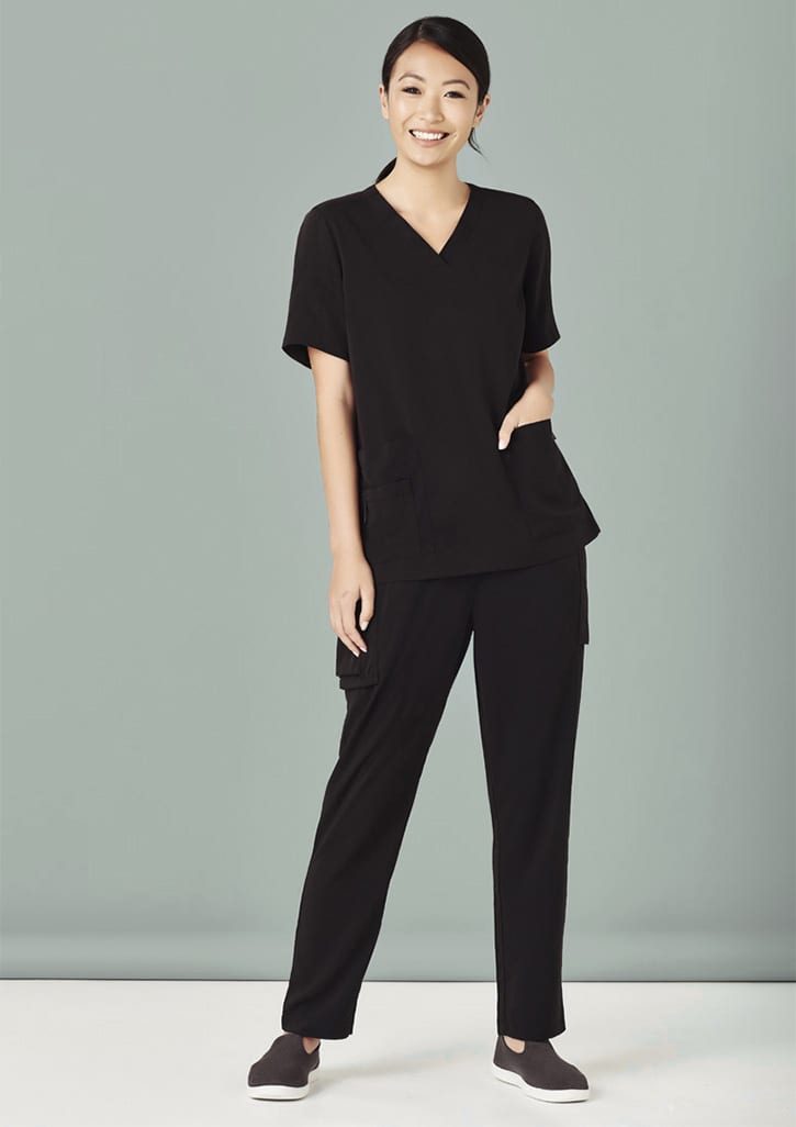 Womens Avery Slim Leg Scrub Pant - CSP943LL Image Black