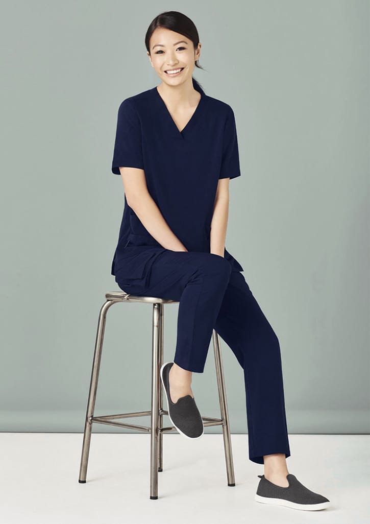 Womens Avery Slim Leg Scrub Pant - CSP943LL Image Midnight Navy