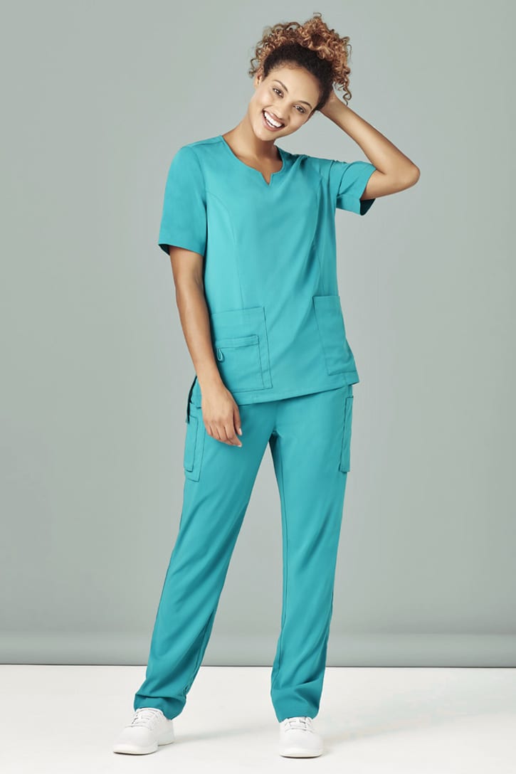 Womens Avery Slim Leg Scrub Pant - CSP943LL Image Teal