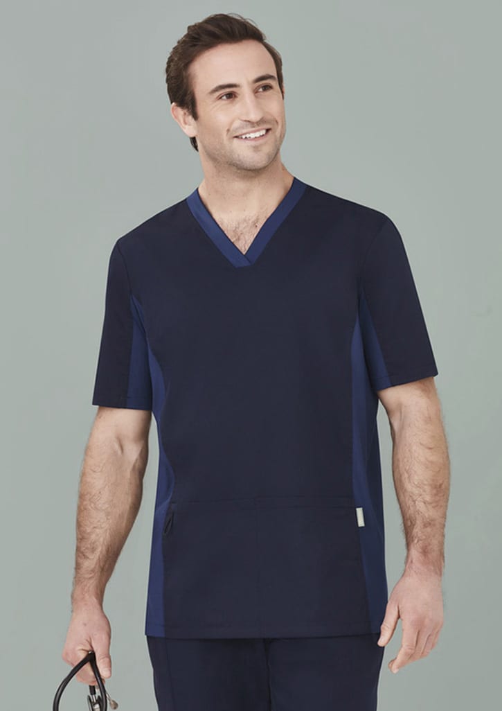 Mens Riley Stretch Scrub Top - CST043MS Image Midnight Navy