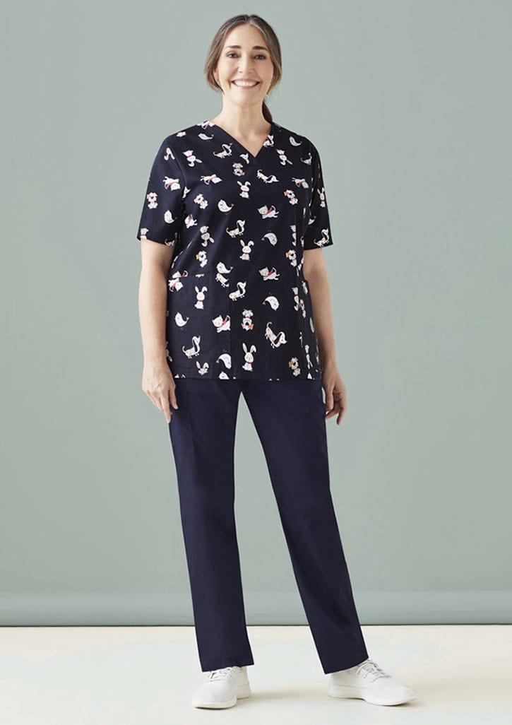 Best Friends Womens Scrub Top