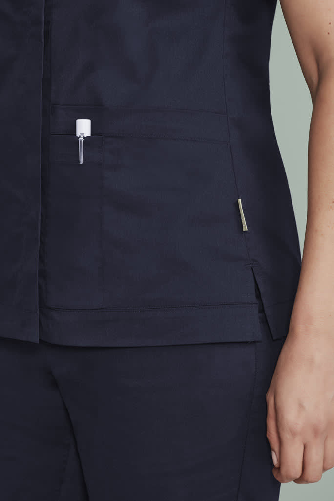 Womens Parks Zip Front Crossover Scrub Top FA-CST240LS