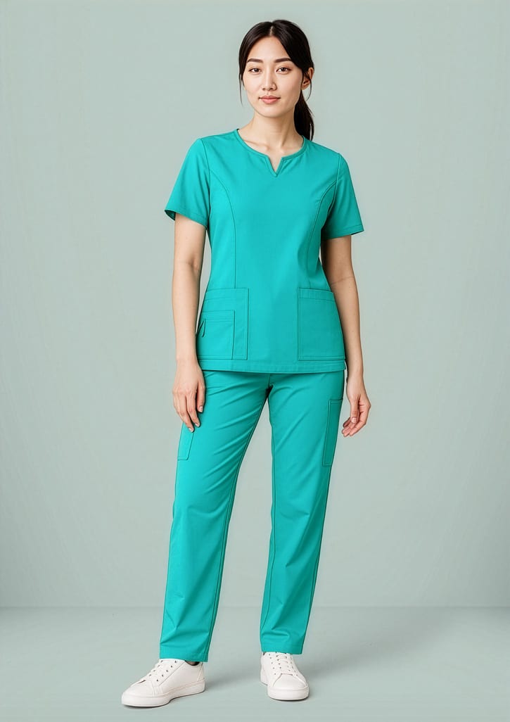 Womens Avery Round Neck Scrub Top FA-CST942LS