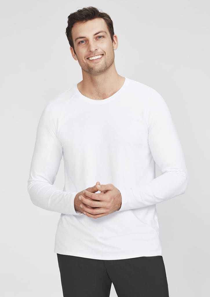 Mens Performance Long Sleeve Tee - CT247ML Image White
