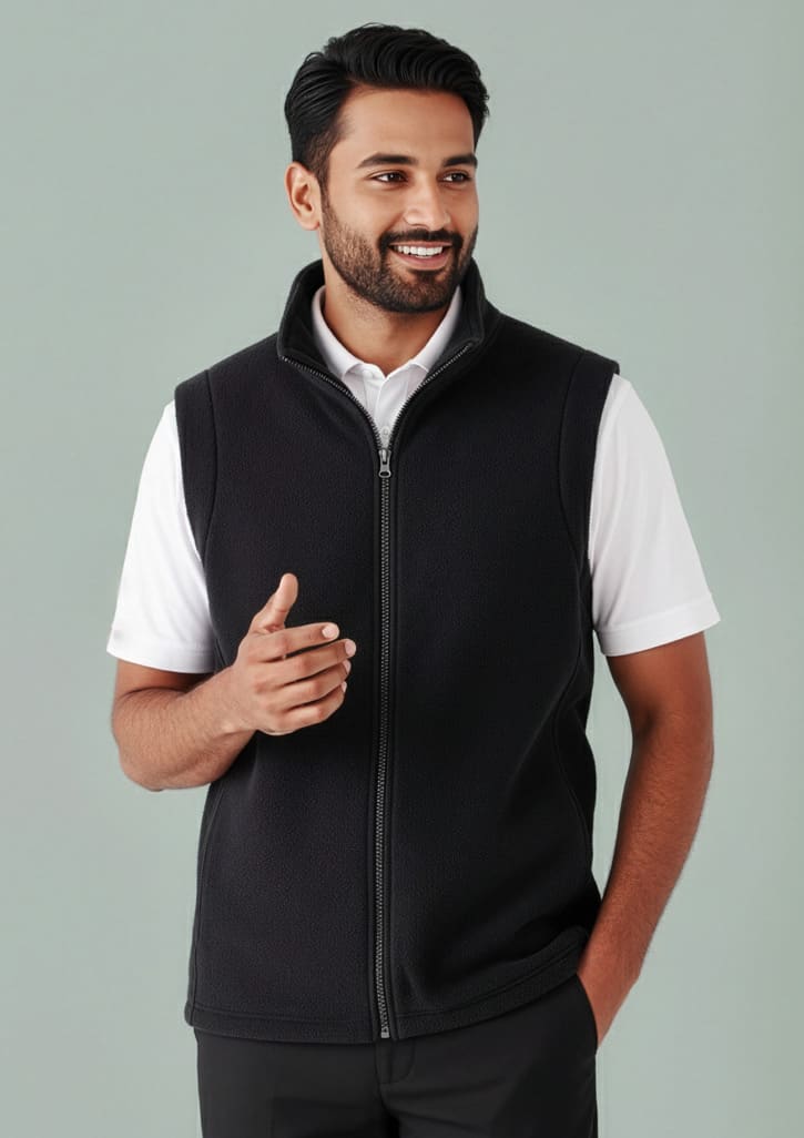 Mens Plain Micro Fleece Vest FA-F233MN
