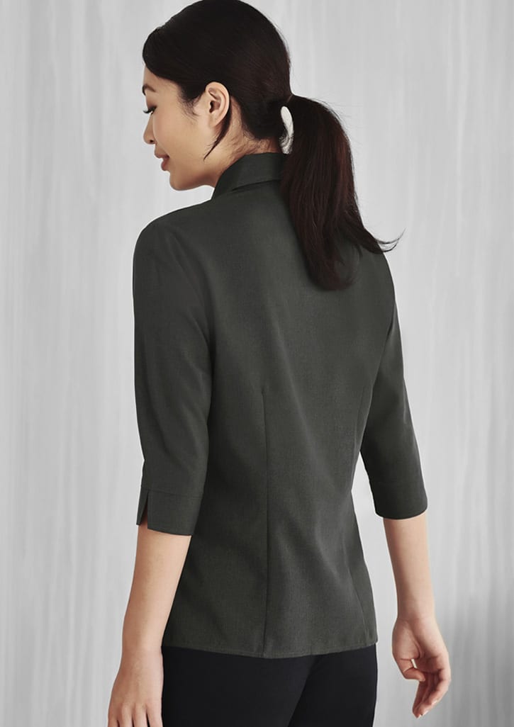Oasis Ladies Plain 3/4 Sleeve Shirt - LB3600 Image