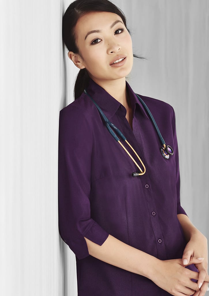 Oasis Ladies Plain 3/4 Sleeve Shirt - LB3600 Image