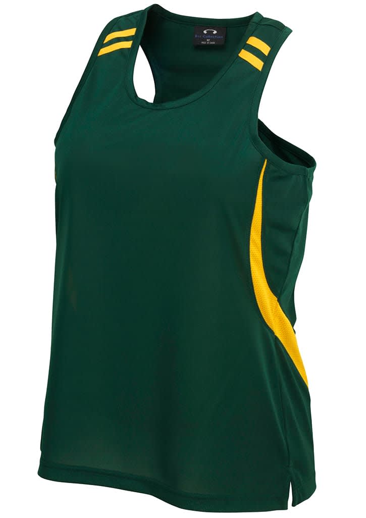 Kids Flash Singlet - MV3111B Image Forest/Gold