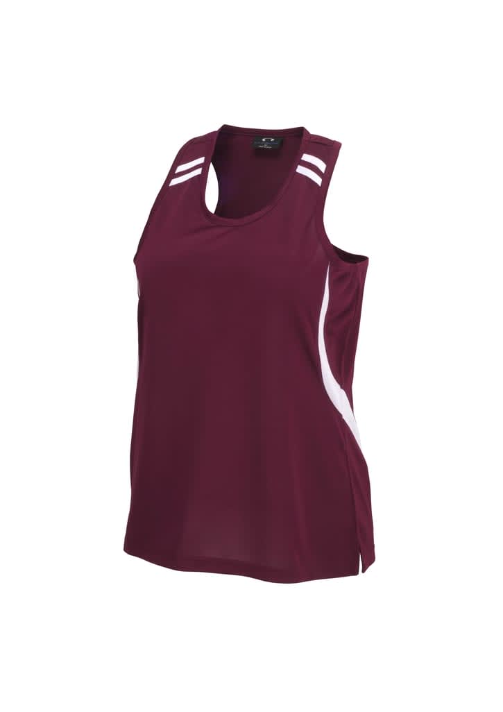 Kids Flash Singlet - MV3111B Image Maroon/White