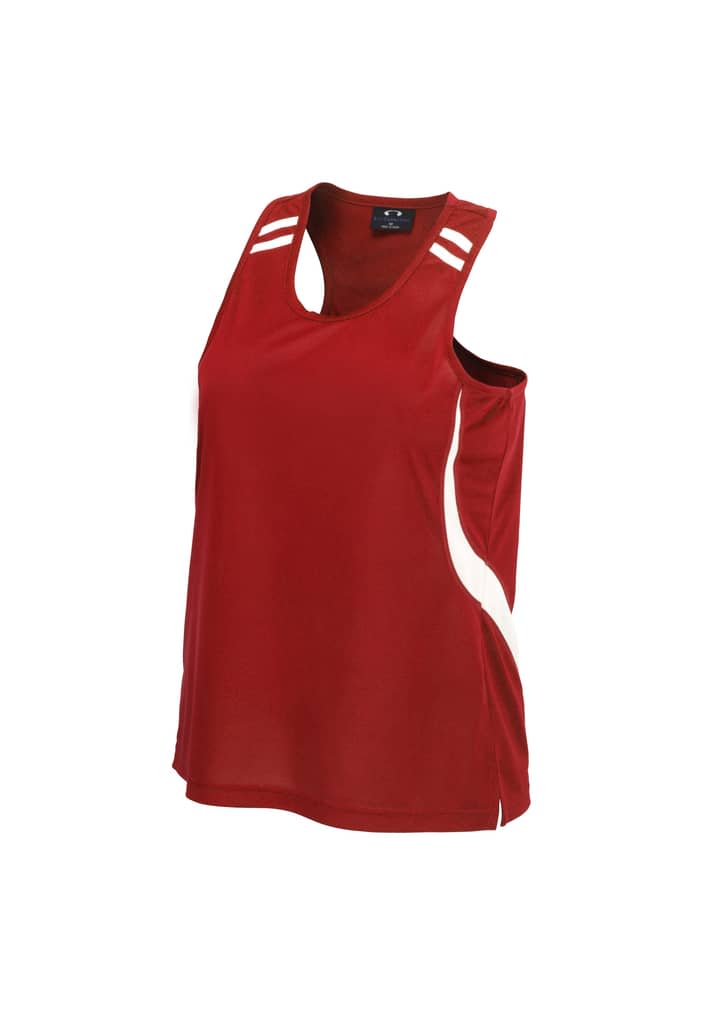 Kids Flash Singlet - MV3111B Image Red/White