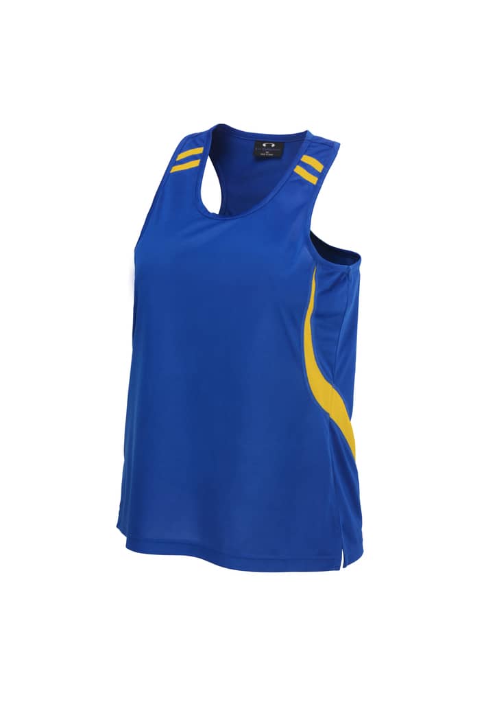Kids Flash Singlet - MV3111B Image Royal/Gold