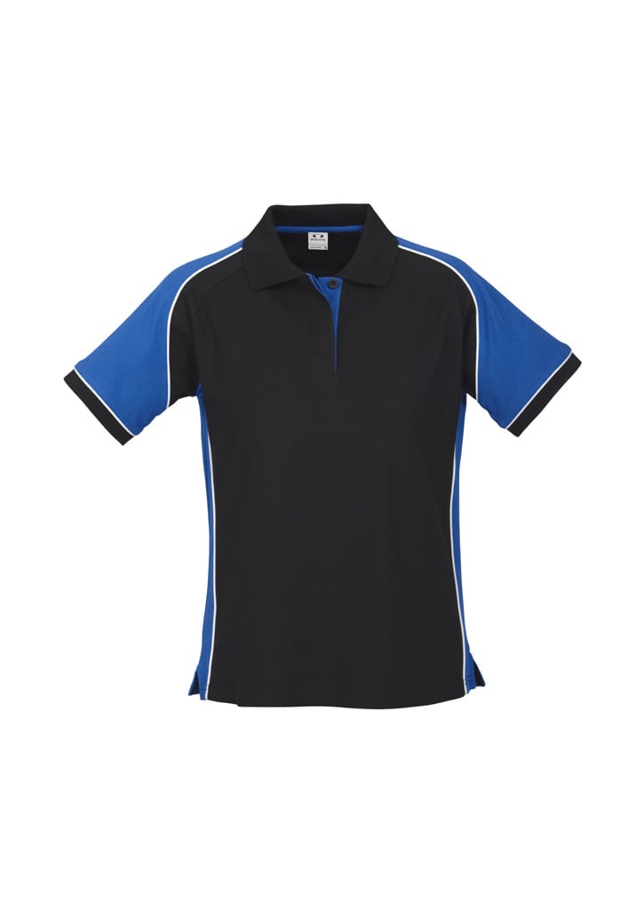 Womens Nitro Short Sleeve Polo - P10122 Image Black/Royal/White