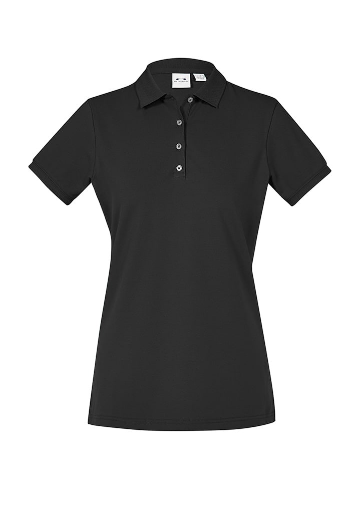 Womens City Short Sleeve Polo - P105LS Image Black
