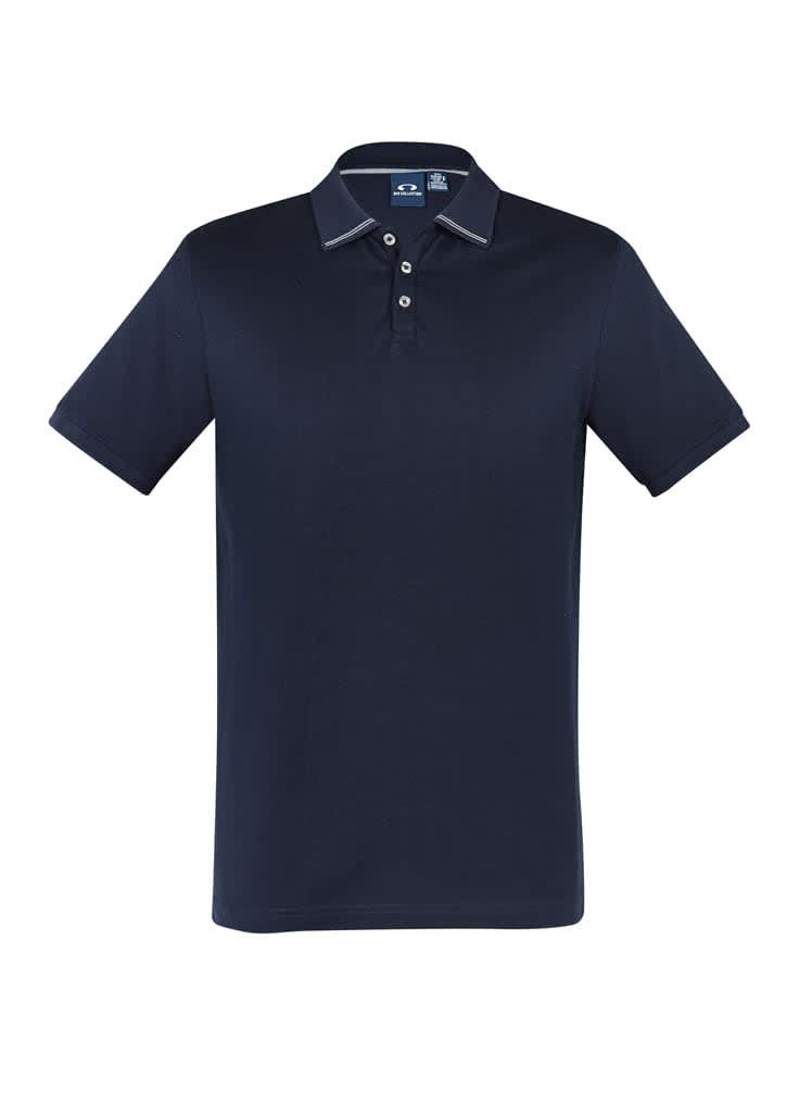 Mens Aston Short Sleeve Polo - P106MS Image Navy/Silver Grey