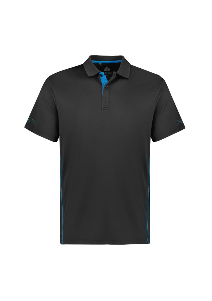 Kids Balance Short Sleeve Polo - P200KS Image Grey/Cyan