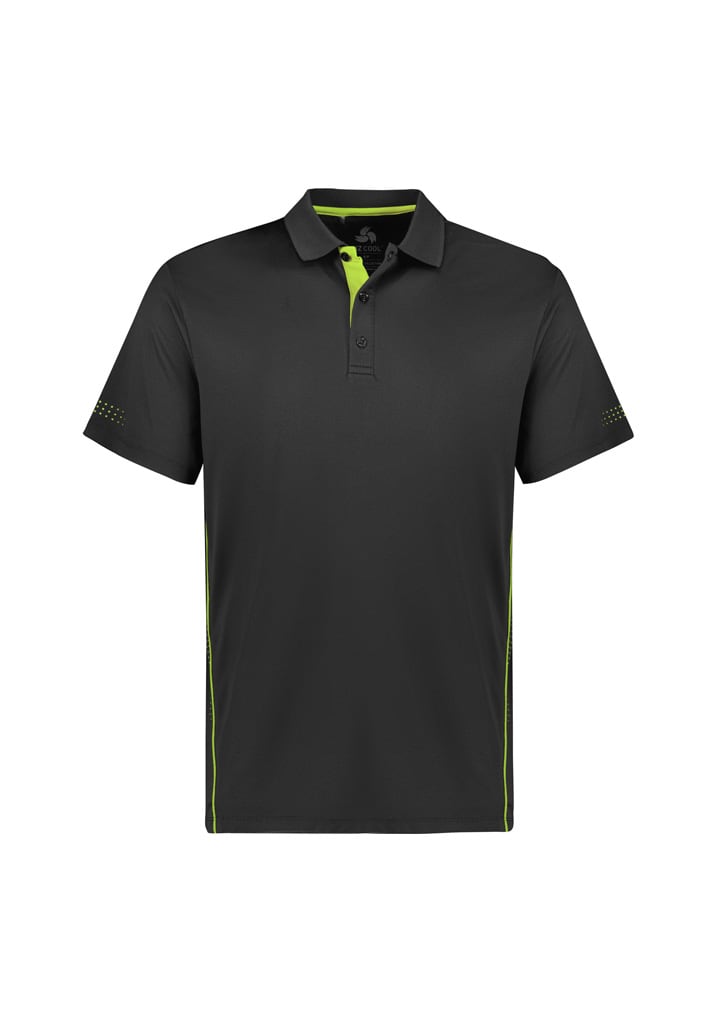Kids Balance Short Sleeve Polo - P200KS Image Grey/Fluoro Lime