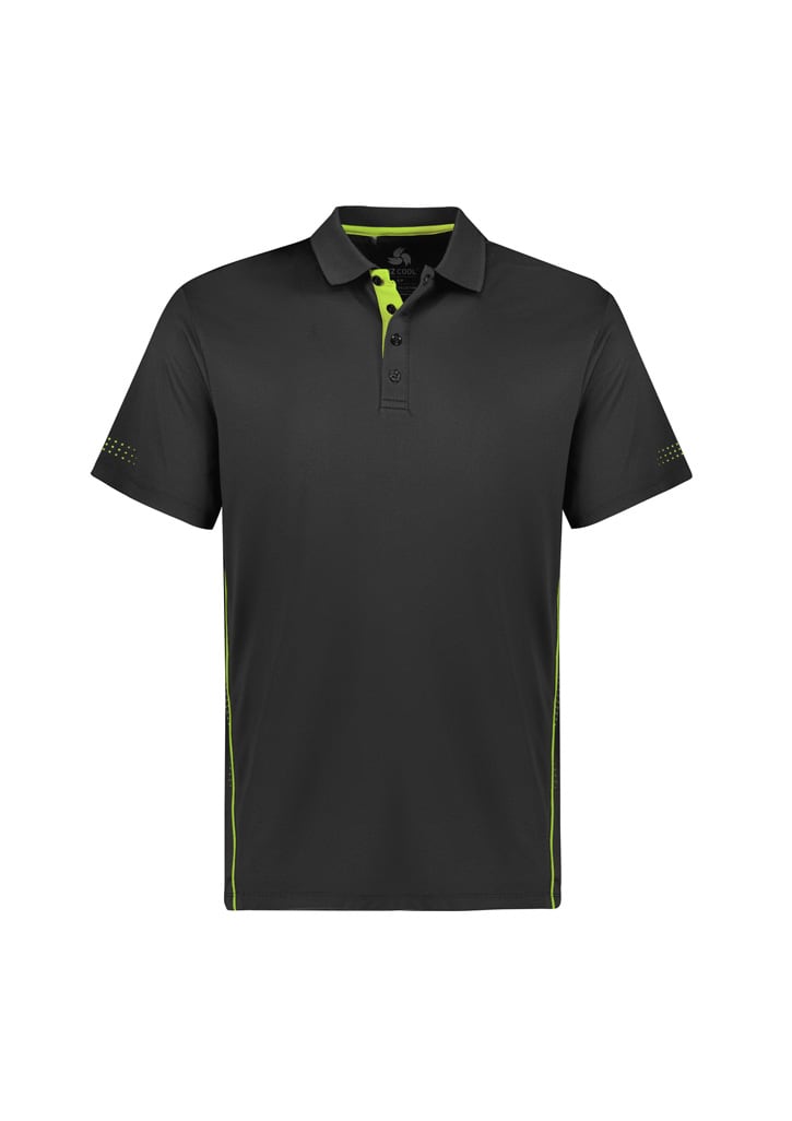 Mens Balance Short Sleeve Polo - P200MS Image Grey/Fluoro Lime