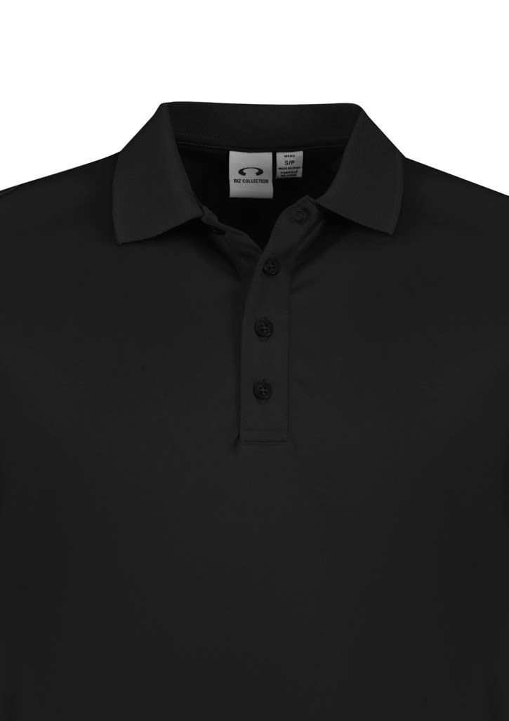 Mens Action Long Sleeve Polo - P206ML Image Black