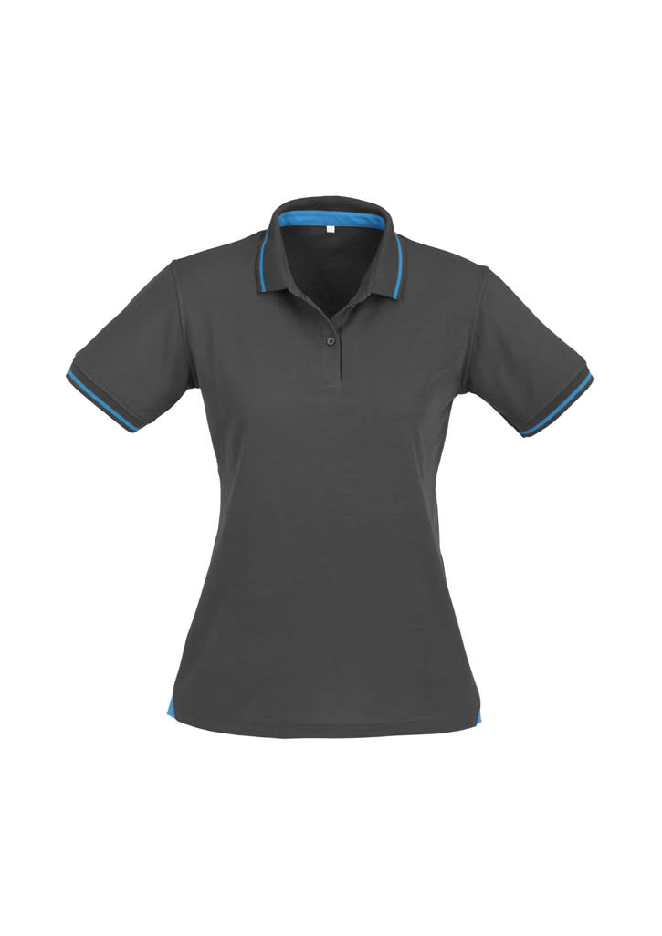 Womens Jet Short Sleeve Polo - P226LS Image Steel Grey/Cyan