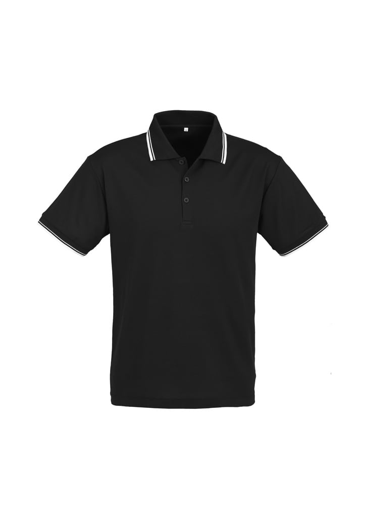 Mens Cambridge Short Sleeve Polo - P227MS Image Black/White/White