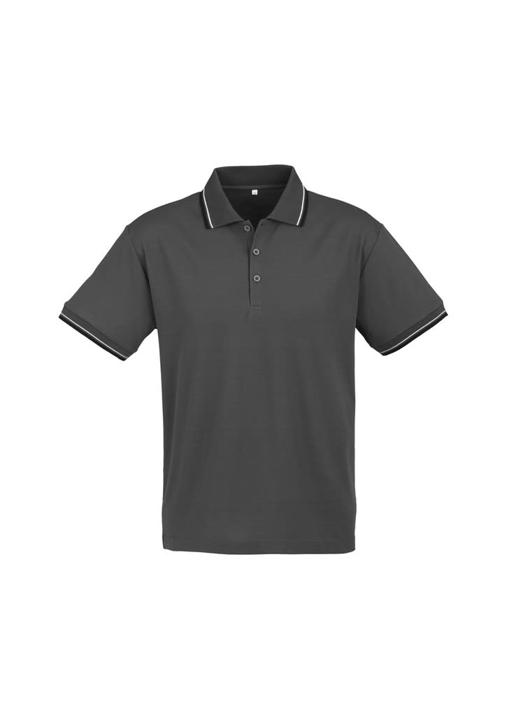 Mens Cambridge Short Sleeve Polo - P227MS Image Steel Grey/Black/White