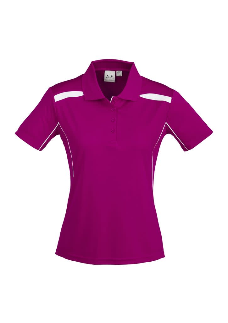 Womens United Short Sleeve Polo - P244LS Image Magenta/White