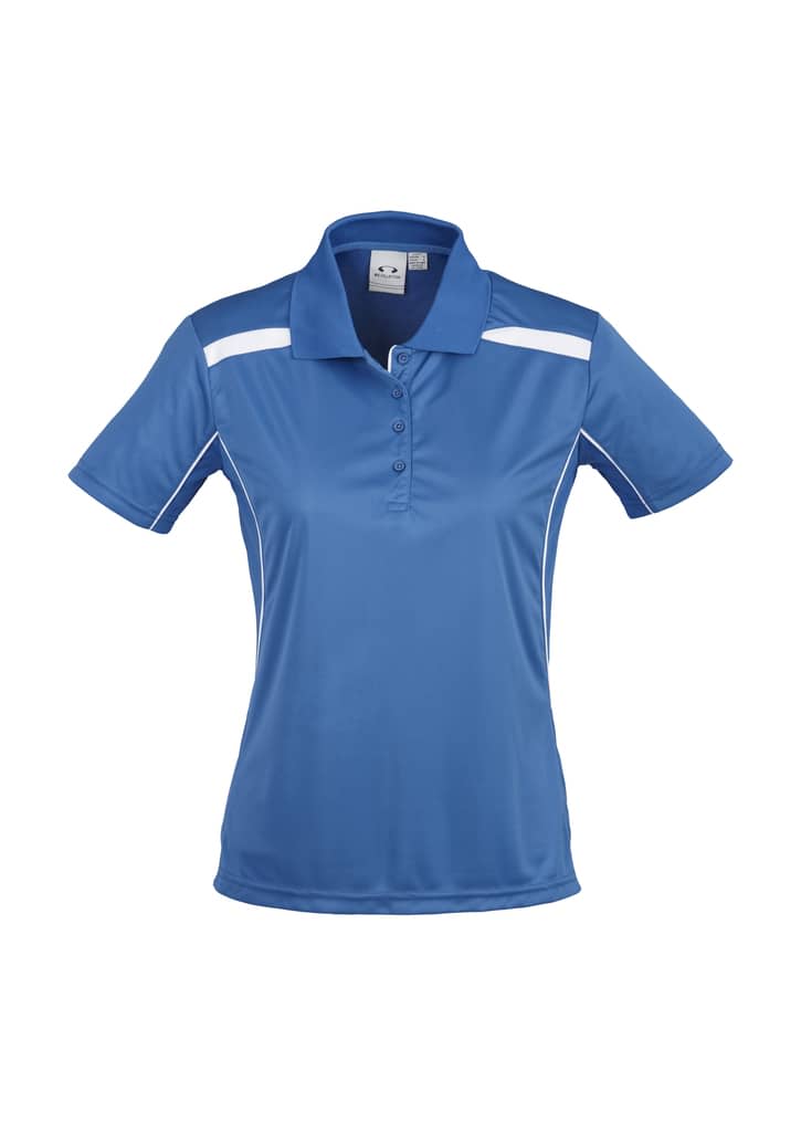 Womens United Short Sleeve Polo - P244LS Image Royal/White