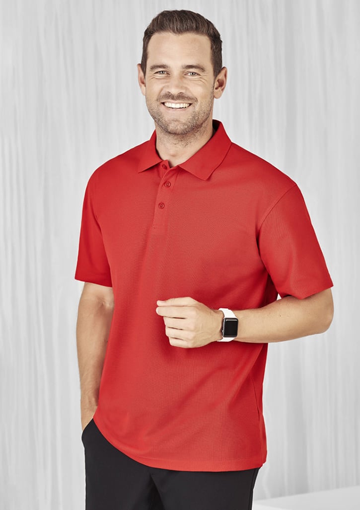 Crew Mens Polo - P400MS Image Red