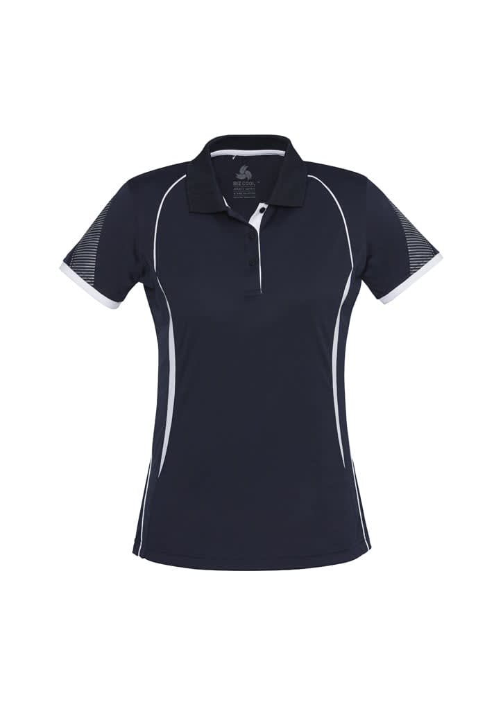 Womens Razor Short Sleeve Polo - P405LS Image Navy/White
