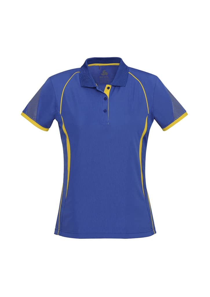 Womens Razor Short Sleeve Polo - P405LS Image Royal/Gold