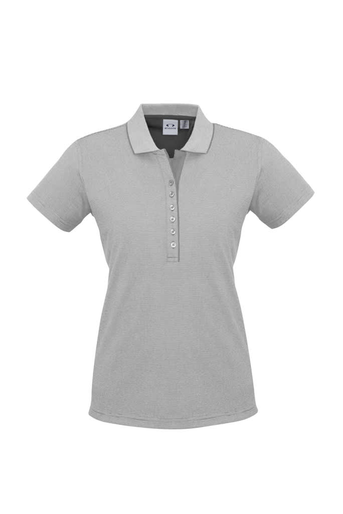 Womens Shadow Short Sleeve Polo - P501LS Image Silver Grey