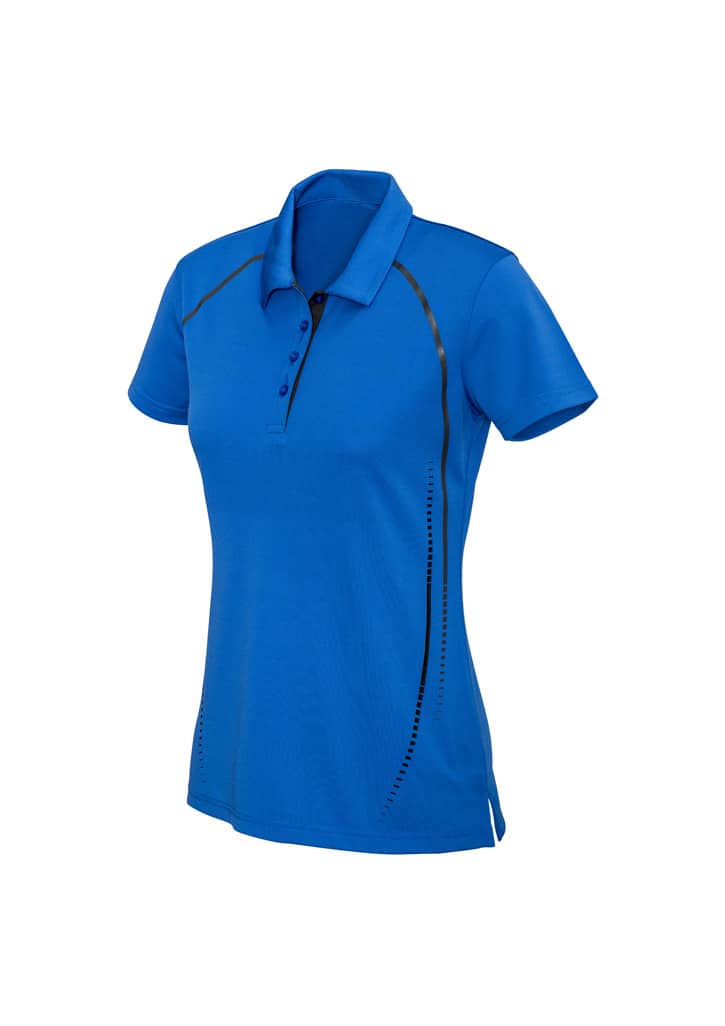 Womens Cyber Short Sleeve Polo - P604LS Image Royal/Silver
