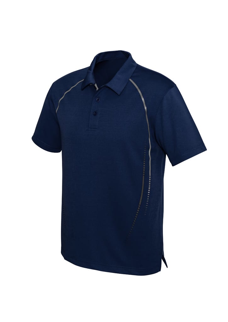 Mens Cyber Short Sleeve Polo - P604MS Image Navy/Silver
