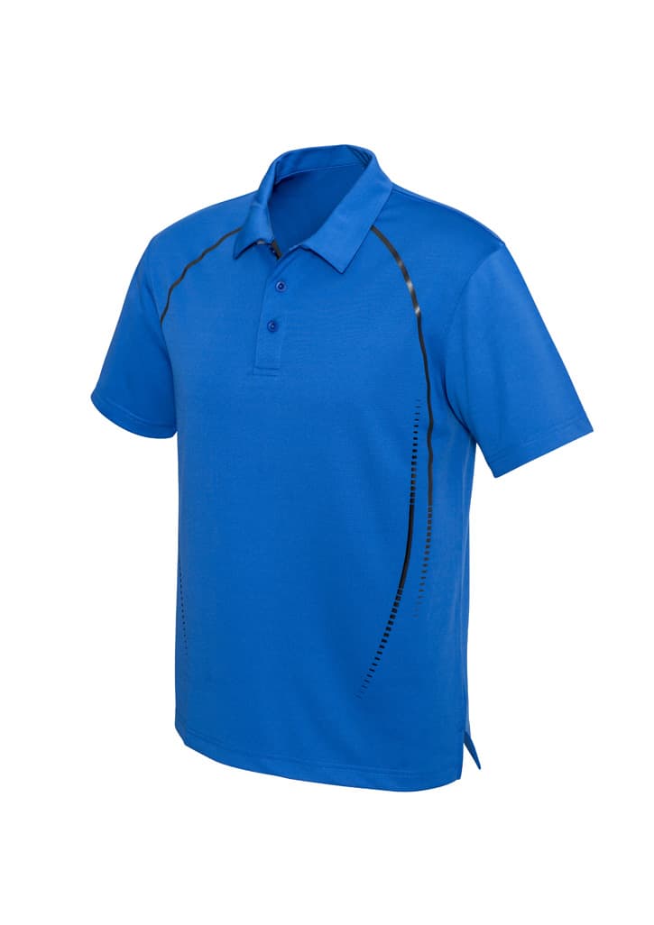 Mens Cyber Short Sleeve Polo - P604MS Image Royal/Silver