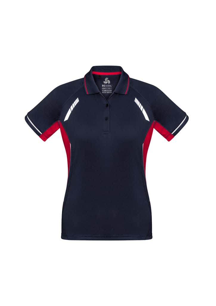 Womens Renegade Short Sleeve Polo - P700LS Image Navy/Red/Silver