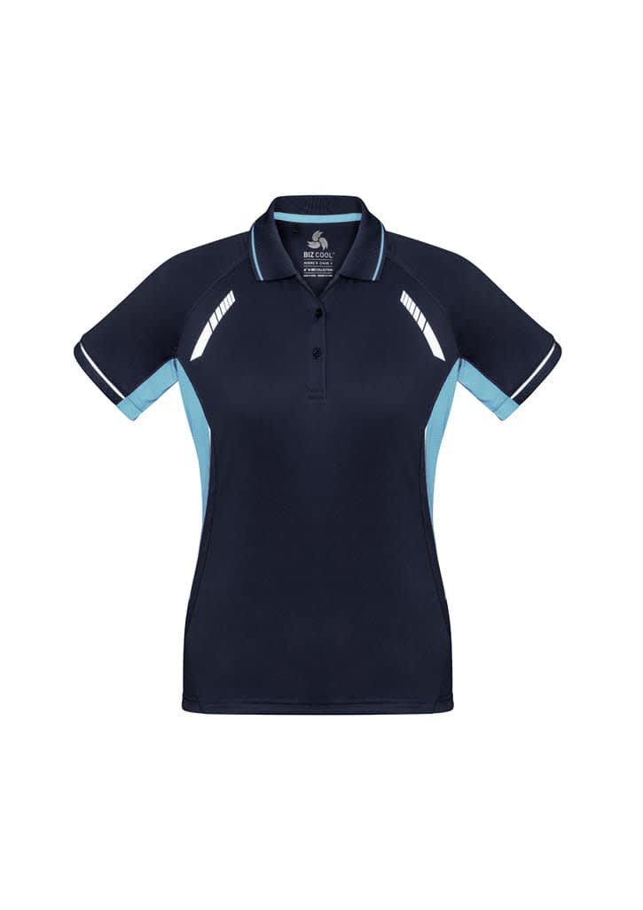 Womens Renegade Short Sleeve Polo - P700LS Image Navy/Sky/Silver