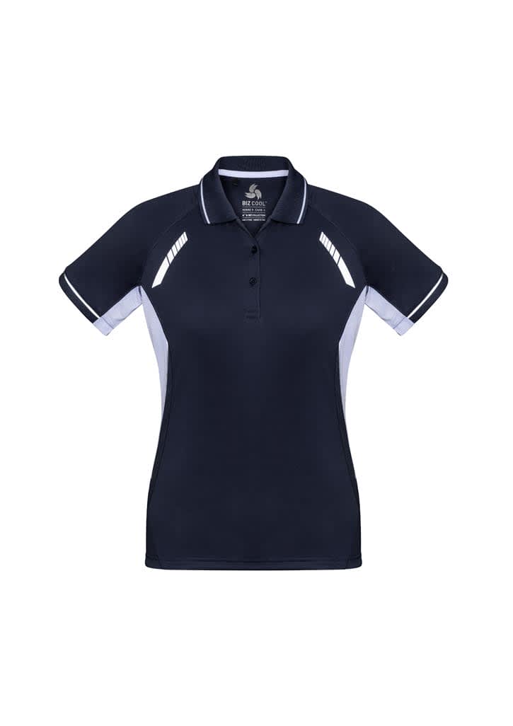 Womens Renegade Short Sleeve Polo - P700LS Image Navy/White/Silver