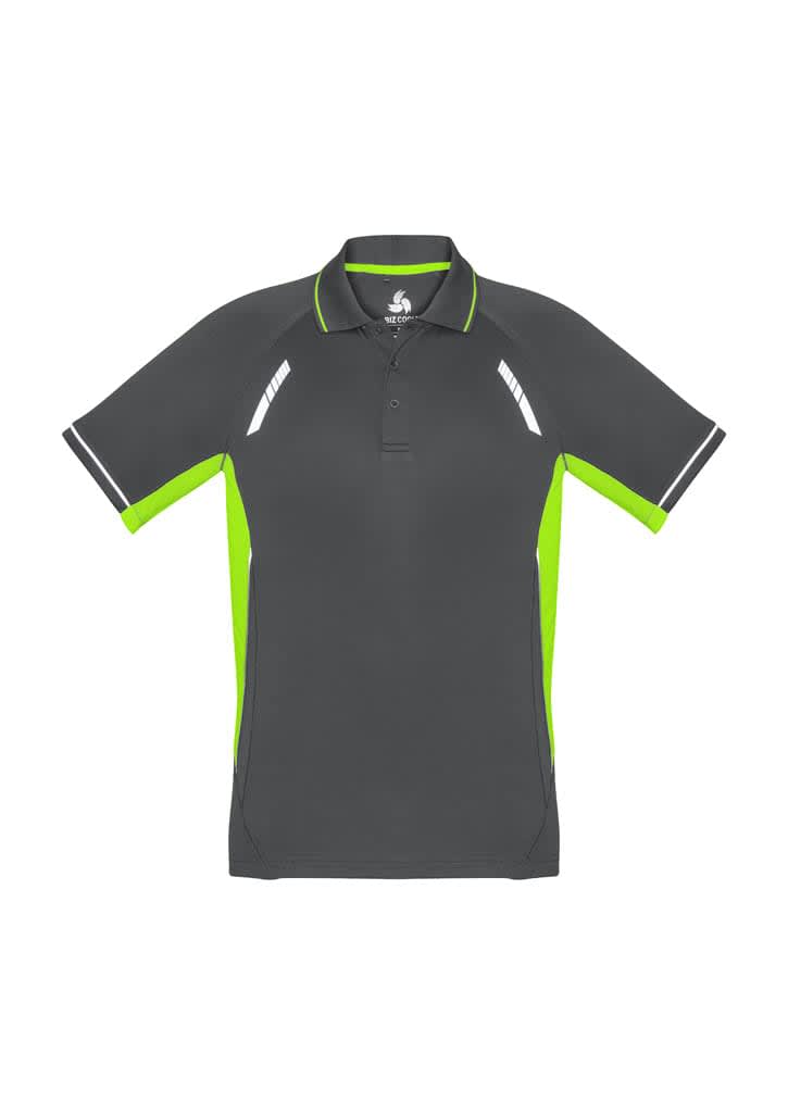 Mens Renegade Short Sleeve Polo - P700MS Image Grey/Fluoro Lime/Silver