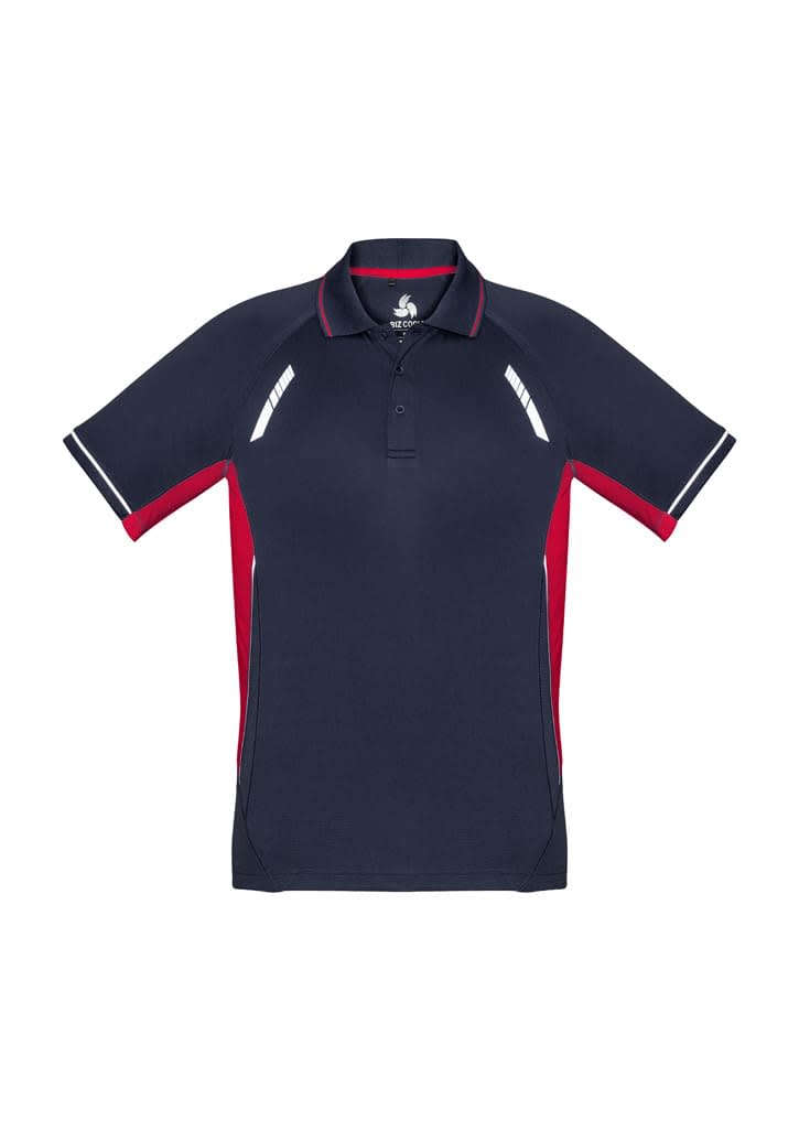Mens Renegade Short Sleeve Polo - P700MS Image Navy/Red/Silver