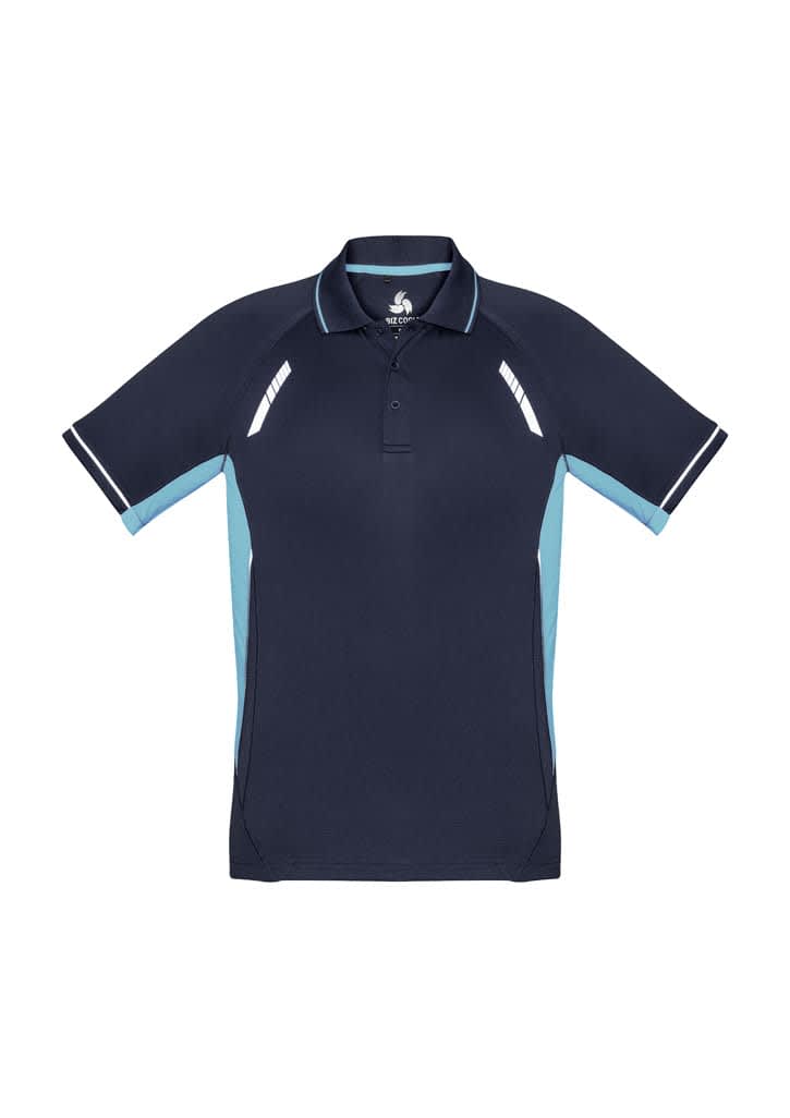 Mens Renegade Short Sleeve Polo - P700MS Image Navy/Sky/Silver