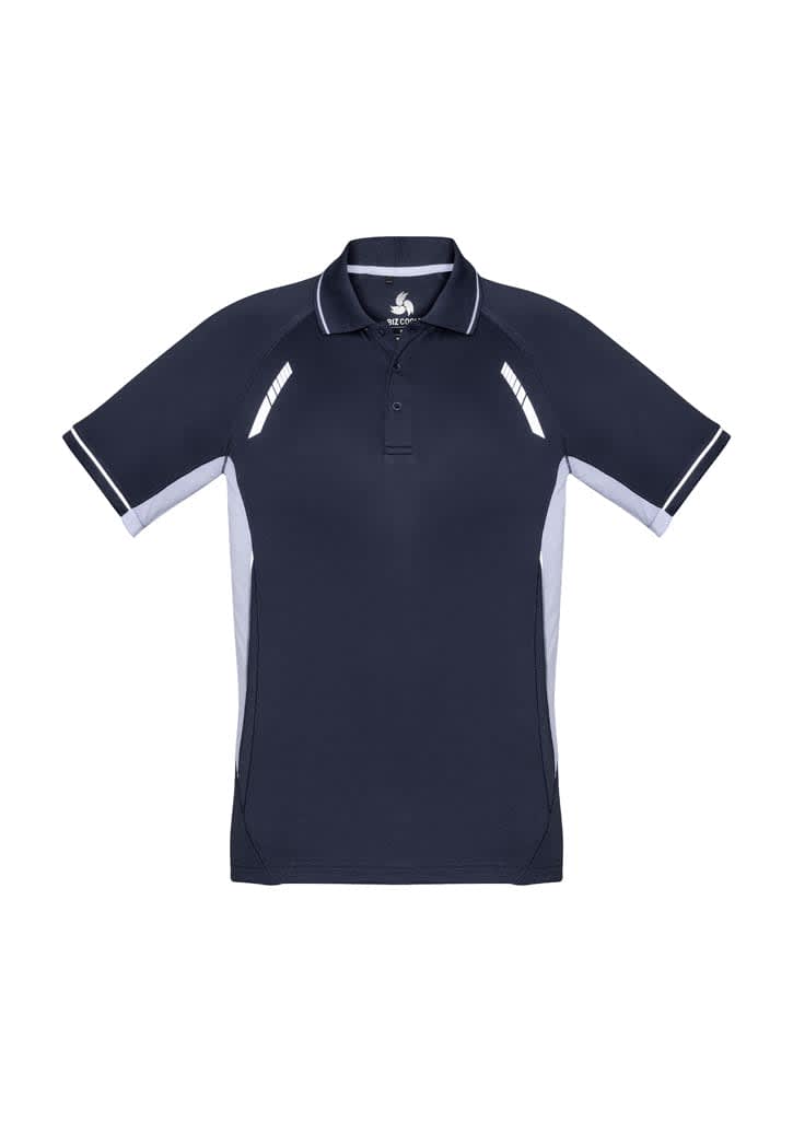 Mens Renegade Short Sleeve Polo - P700MS Image Navy/White/Silver