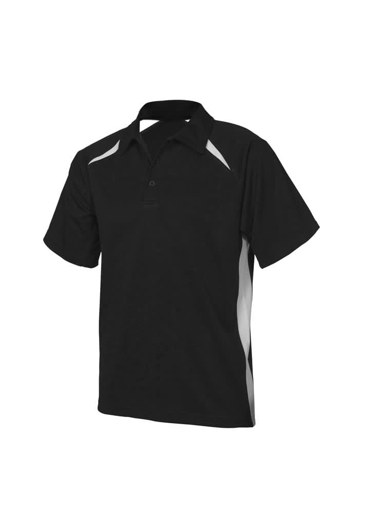 Kids Splice Short Sleeve Polo - P7700B Image Black/White